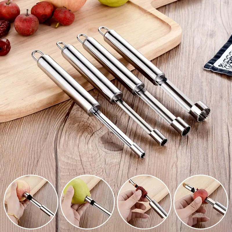 

Seed Remover Cutter Kitchen Gadgets Stainless Steel Home Vegetable Tool Apples Red Dates Corers Twist Fruit Core Remove Pit