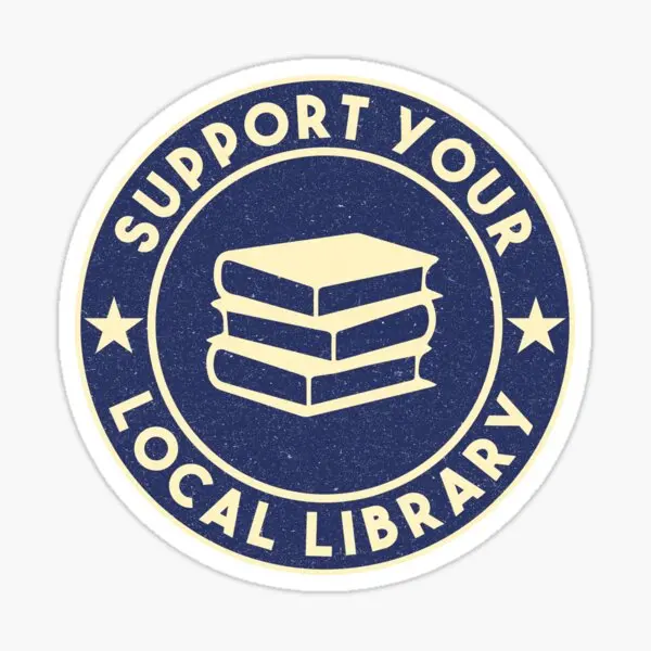Поддержка вашей местной библиотеки 5 шт. наклеек для декора дома окна забавная