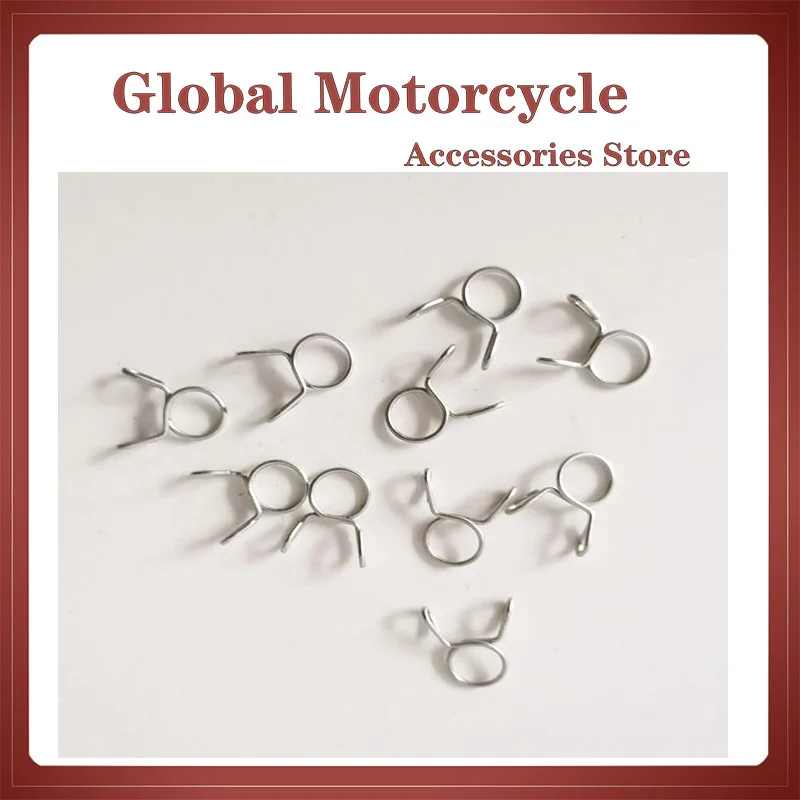 

10 pieces 8mm Motorcycle Scooter ATV Moped Fuel Line Hose Tubing Spring Clips Clamp
