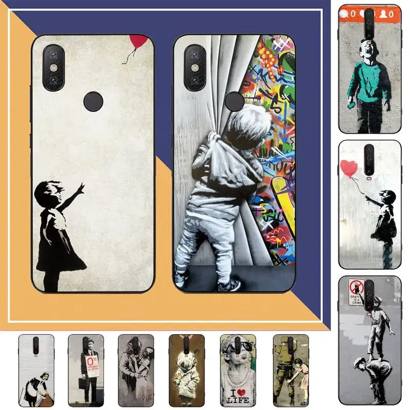 

Banksy Graffiti War Phone Case for Redmi Note 8 7 9 4 6 pro max T X 5A 3 10 lite pro