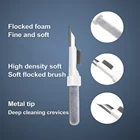 Ручка для чистки наушников, совместимая с Bluetooth, портативная мини-ручка с двумя головками для телефона, настольного компьютера, зарядный чехол, щетка, инструмент для мытья дома и офиса