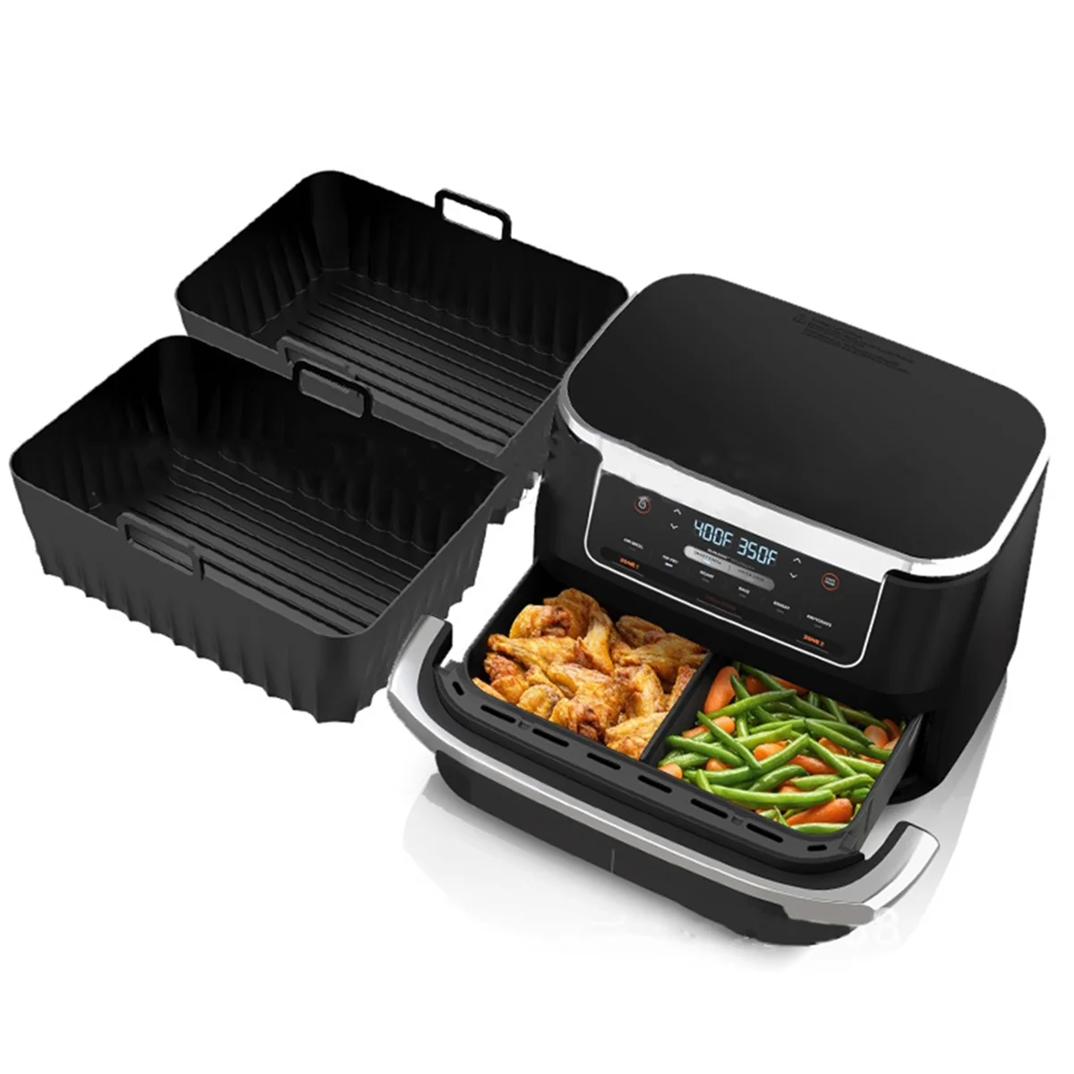 2 шт. силиконовые вкладыши для фритюрницы Ninjia DZ071 DZ550 двойная фритюрница