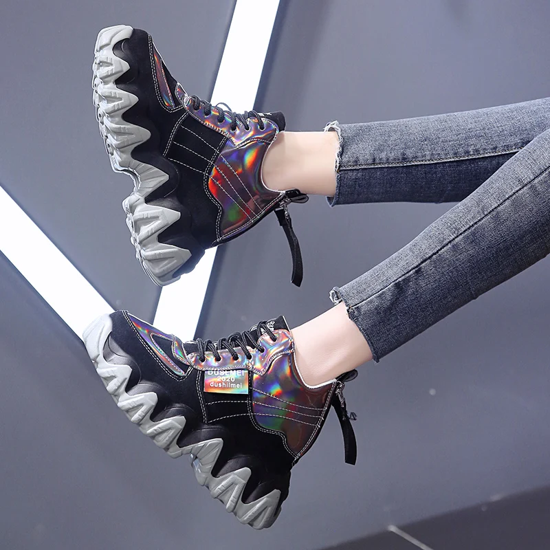 

Vrouwen Chunky Sneakers Dikke Bodem Platform Vulcaniseer Schoenen Mode Ademend Casual Running Schoen Voor Vrouw Vrouwelijke