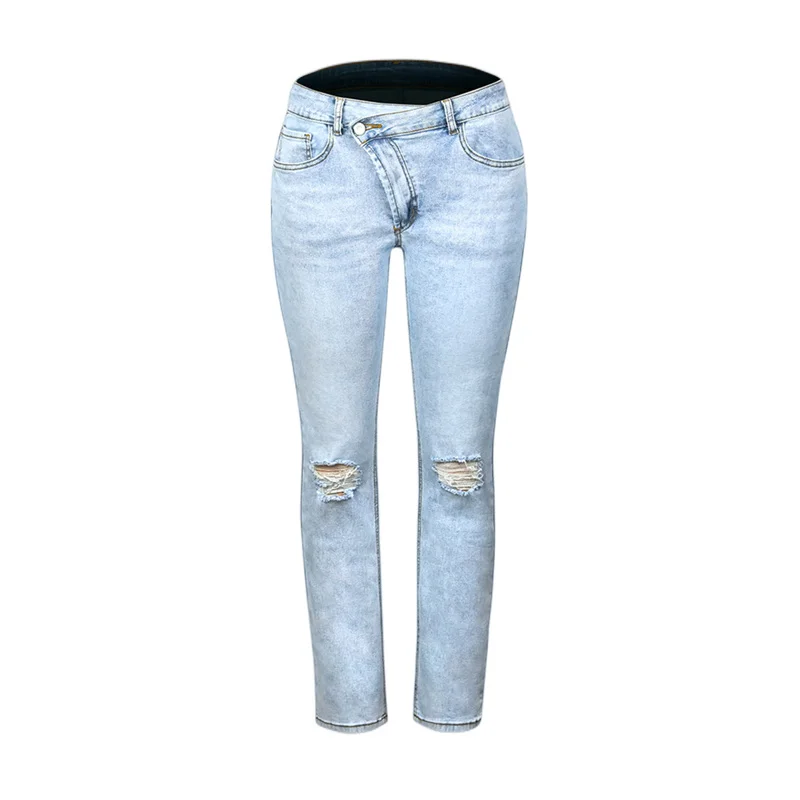 

Женские эластичные джинсы на пуговицах, винтажные джинсы-бойфренды с эффектом потертости, модель J411 в уличном стиле, 2022