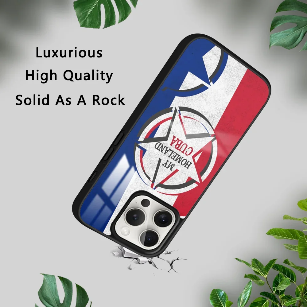 Чехол для телефона с флагом C-Cuba iPhone 16 15 14 13 12 11 Pro Xs Max Mini Plus Celulares Hard Funda