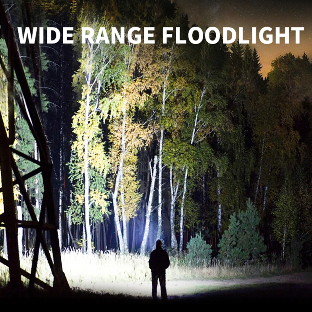 

XHP90 LED Flashlight 3000LM Super Bright Portable Flashlight 5 Modes USB Rechargeable Daily Waterproof for Hiking Adventure