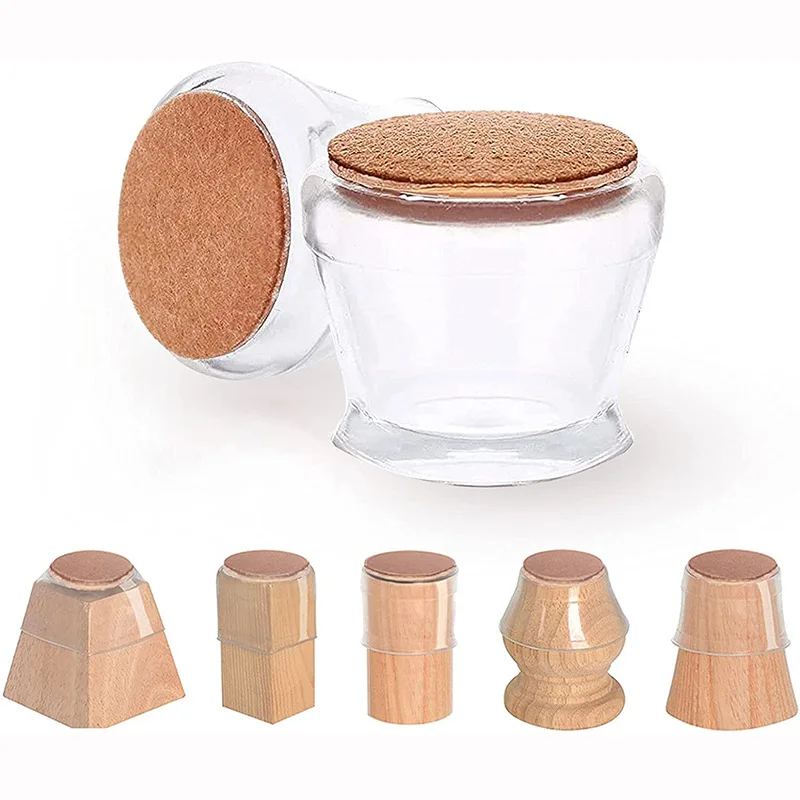 

8pcs Silicone non slip table chair leg caps protective cover socks for chairs feet cups furniture foot pads felt floor protector