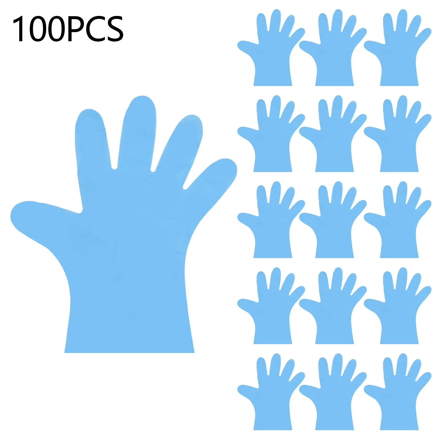 

100 Pcs Transparent Vinyl TPE Gloves Latex-Free Gloves Rubber Gloves For Laboratory Work Home Kitchen Garden Clean Waterproof