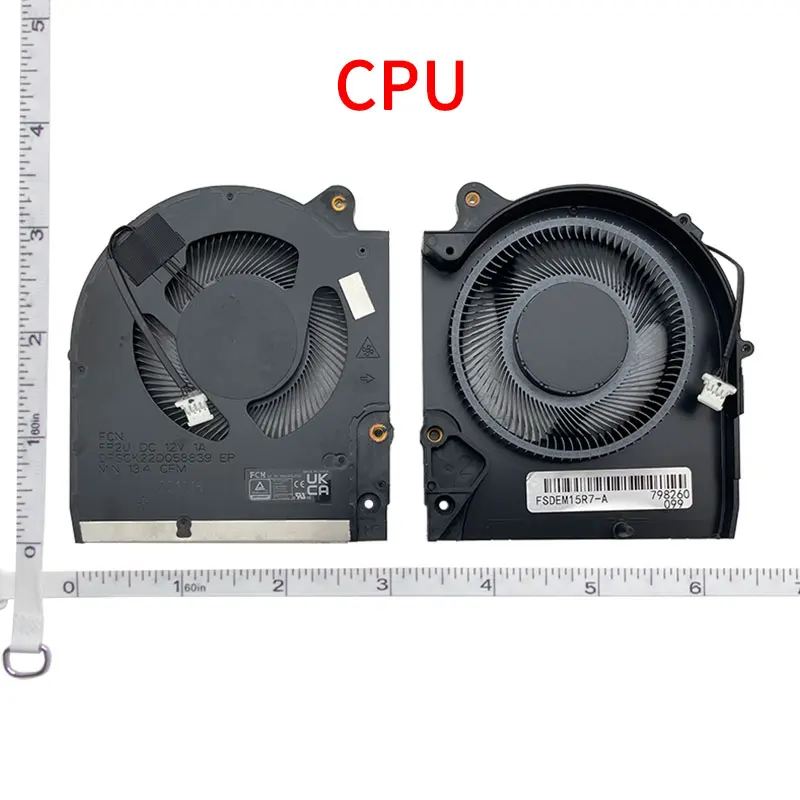 Вентилятор процессора и графического для Dell Alienware M15 R7 M15R7 ALWM15-R2763QB охлаждающий