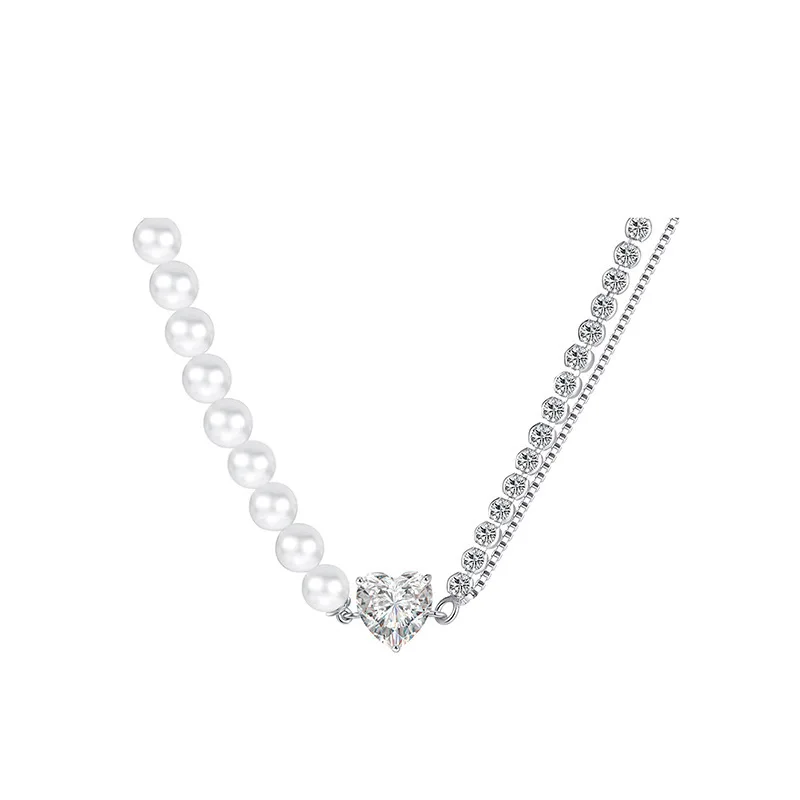 

LONDANY ожерелье, новое ожерелье с жемчугом из циркония, женское ожерелье с ключицами, асимметричное ожерелье