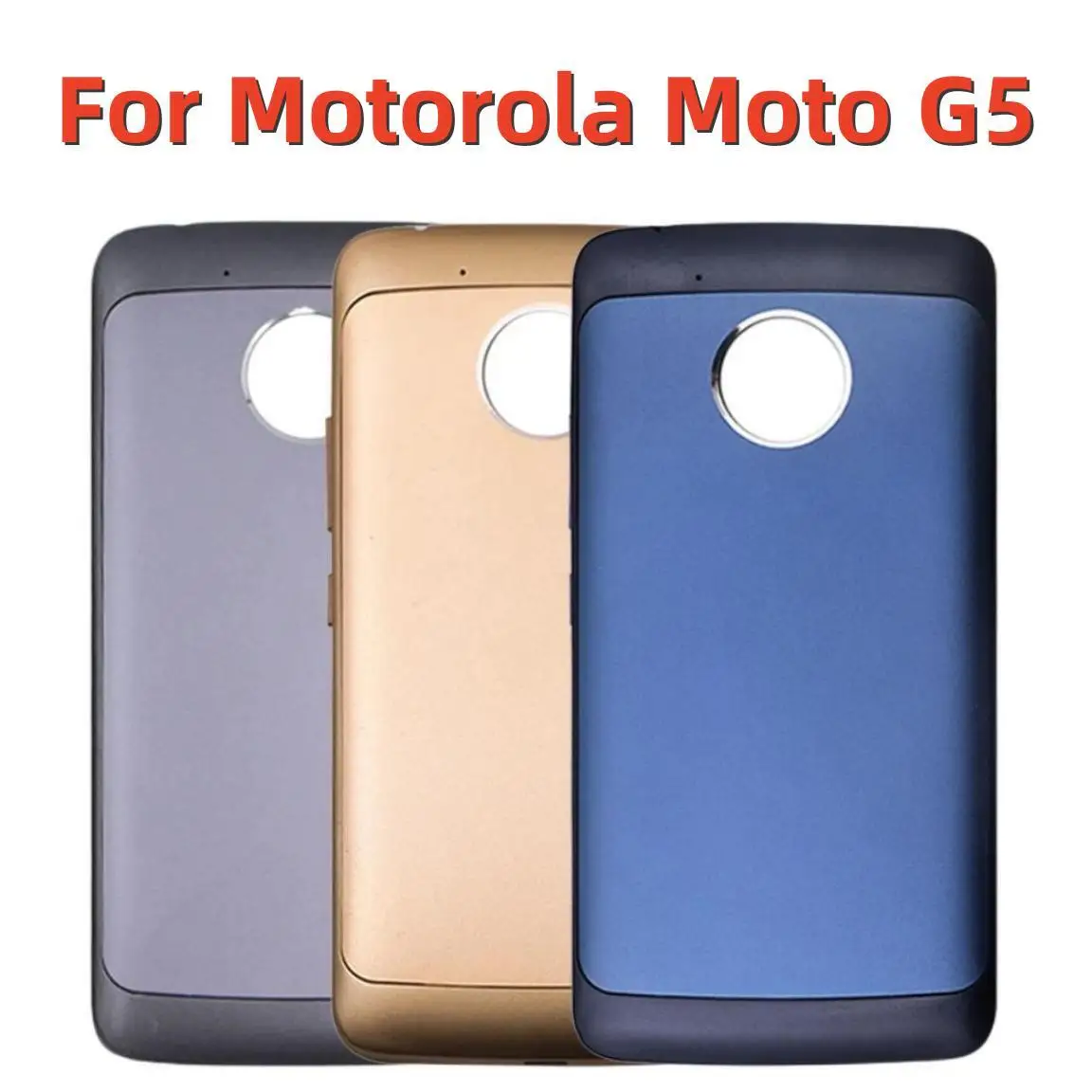 

New For Motorola Moto G5 XT1685 XT1672 XT1670 XT1671 XT1676 Metal Battery Back Cover G5 Rear Door Frame Housing Case Replacement