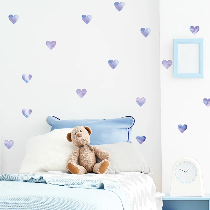 Наклейки на стену с сердечками украшение для спальни самоклеящиеся наклейки