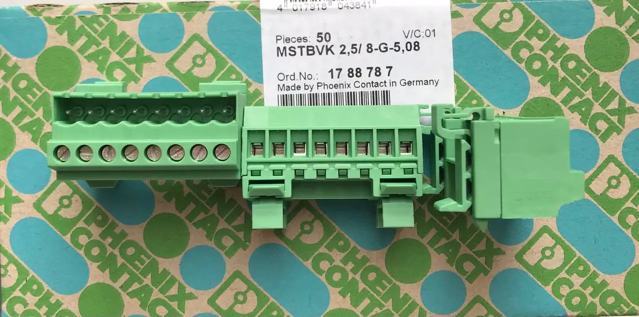 1 шт Клемма штекер для установки на монтажную рейку 1788787 Phoenix MSTBVK 2.5/8-G-5.08 - купить по