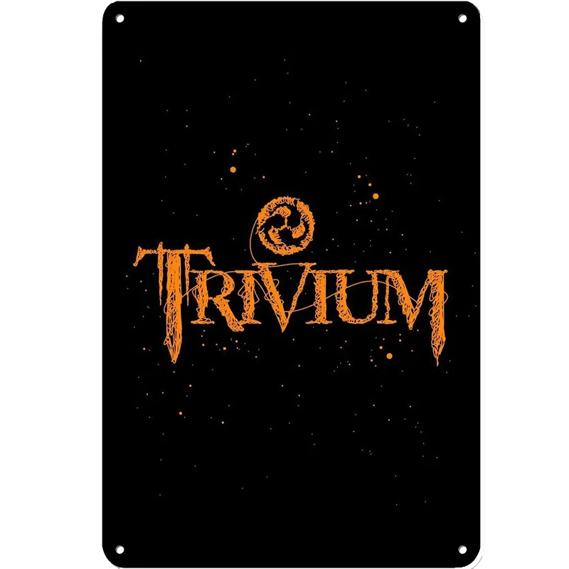 Металлический знак Trivium, плакат с художественной печатью из тяжелого металла, для комнаты, мужская пещера, подарок, домашний декор, фермерский декор, Металлический Настенный декор