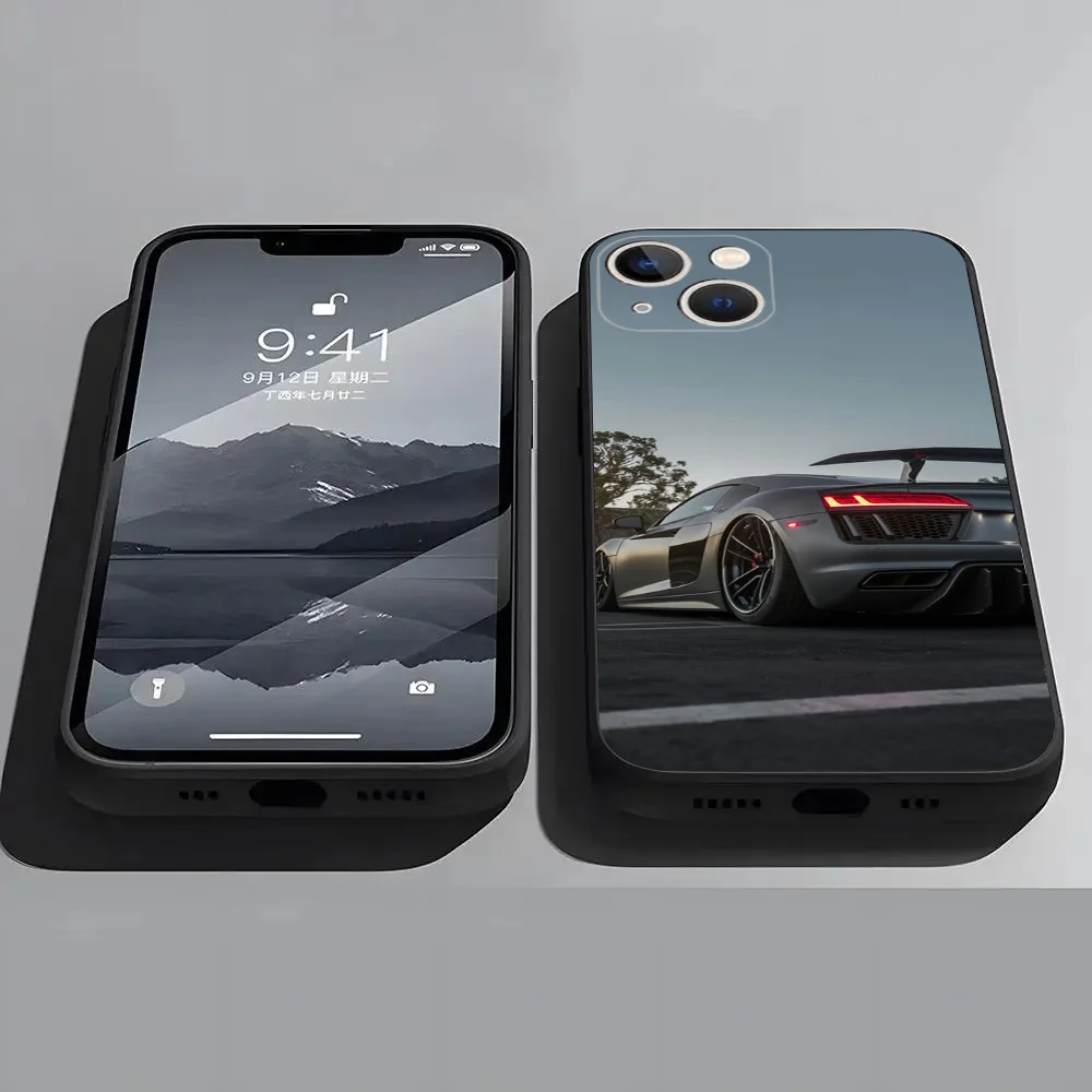 Автомобиль для A-Audis R-S спортивный чехол телефона Apple iPhone 15 14 13 12 11 Pro X XS Max XR Plus мини