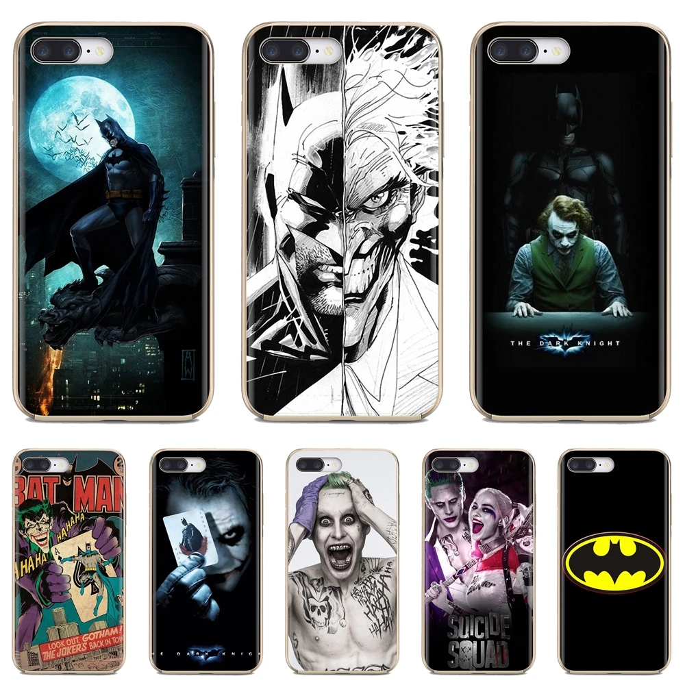 

For iPhone 10 11 12 13 Mini Pro 4S 5S SE 5C 6 6S 7 8 X XR XS Plus Max 2020 Marvel Cool Batman Joker Harley Quinn Soft Skin Cover
