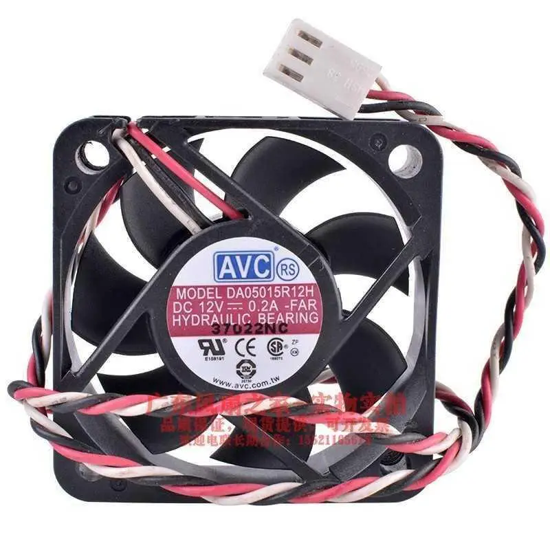 

2 шт. новый вентилятор радиатора для ЦП DA05015R12H 50*50*15 мм 50 мм 5 см 12 В 0,20a-S03 3-контактное компьютерное охлаждение 14 куб. М 5000 об/мин 40000 ч