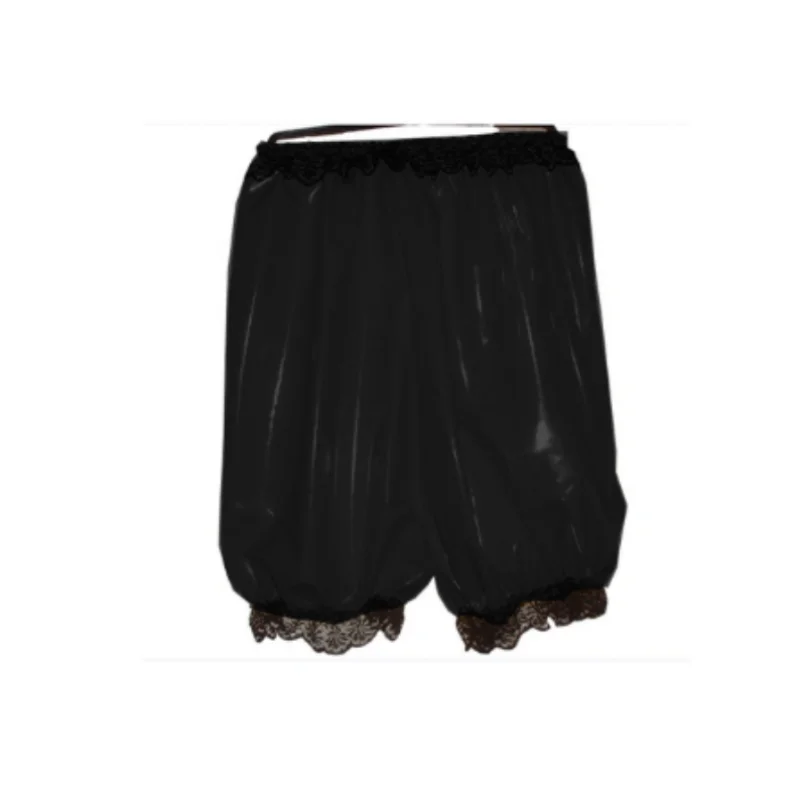Шорты женские из ПВХ и кожи с высокой талией эластичным кружевом