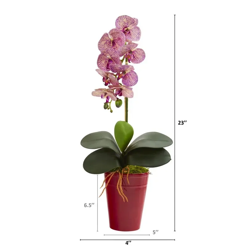 

Luxurious Handcrafted Phalaenopsis Orchid Artificial Arrangement in a Sophisticated Vase, Perfect Home Decor.