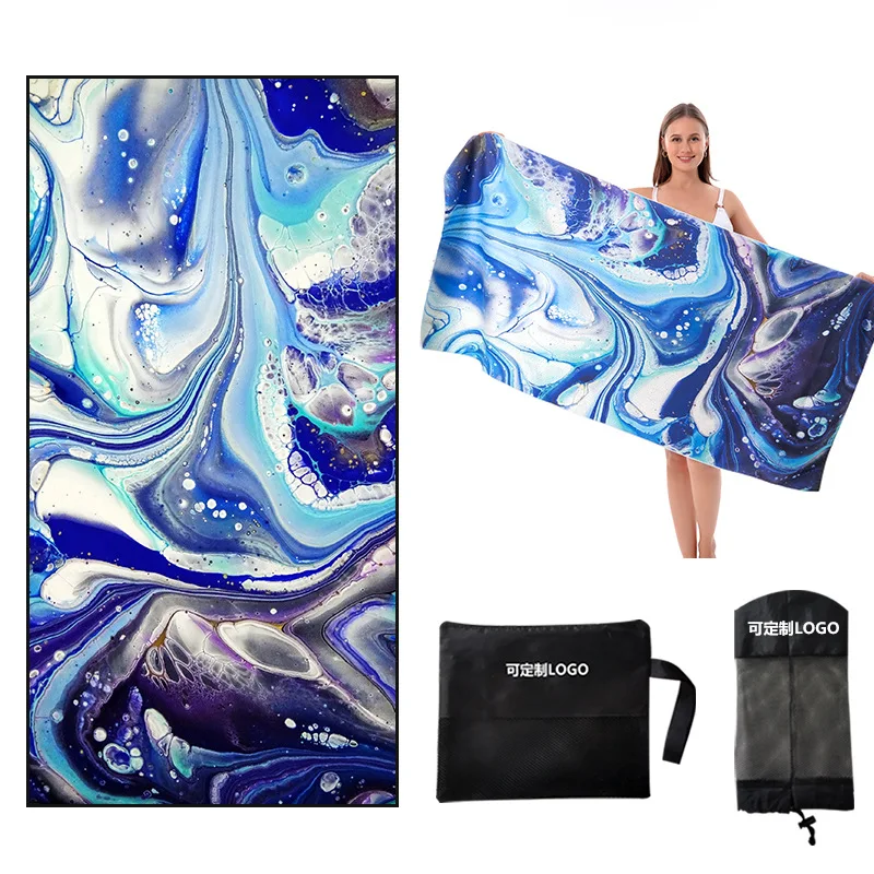 

Быстросохнущее пляжное полотенце из микрофибры, банное полотенце, цифровое теплопередающее цветочное бархатное пляжное банное полотенце для лица