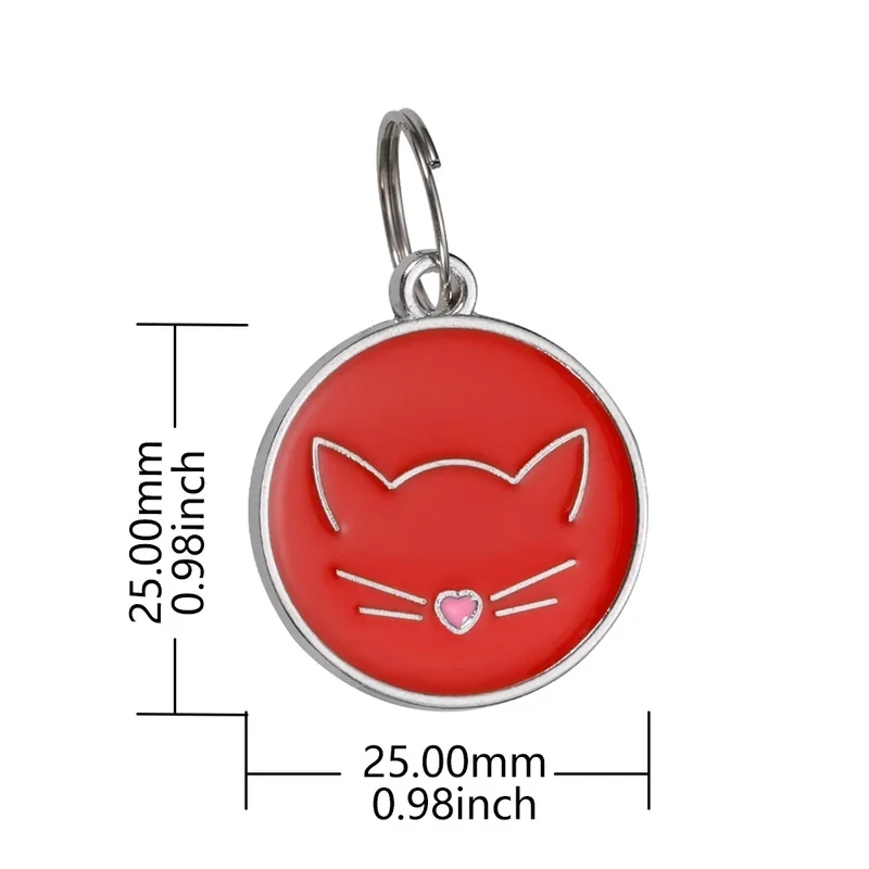 Personalized Cat Face Badge Dog Anti-lost Name Customized Address Tags For Cat Medal With Engraving Puppy Kitten Accessories images - 6