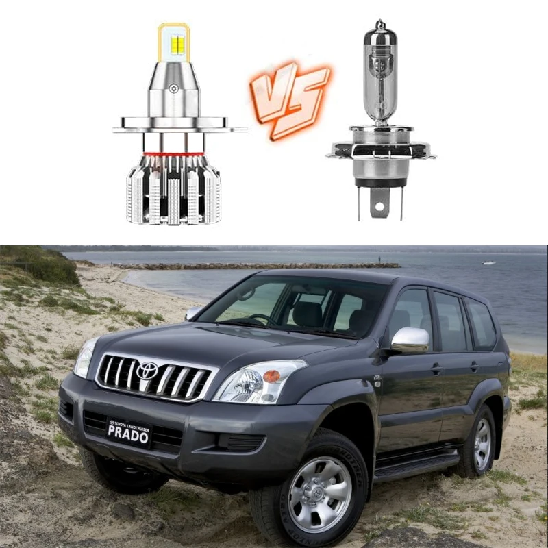 2X фонари головного света H4 H3 для Toyota Land Cruiser Prado J120 2003 2004 2005 2006 2007 2008