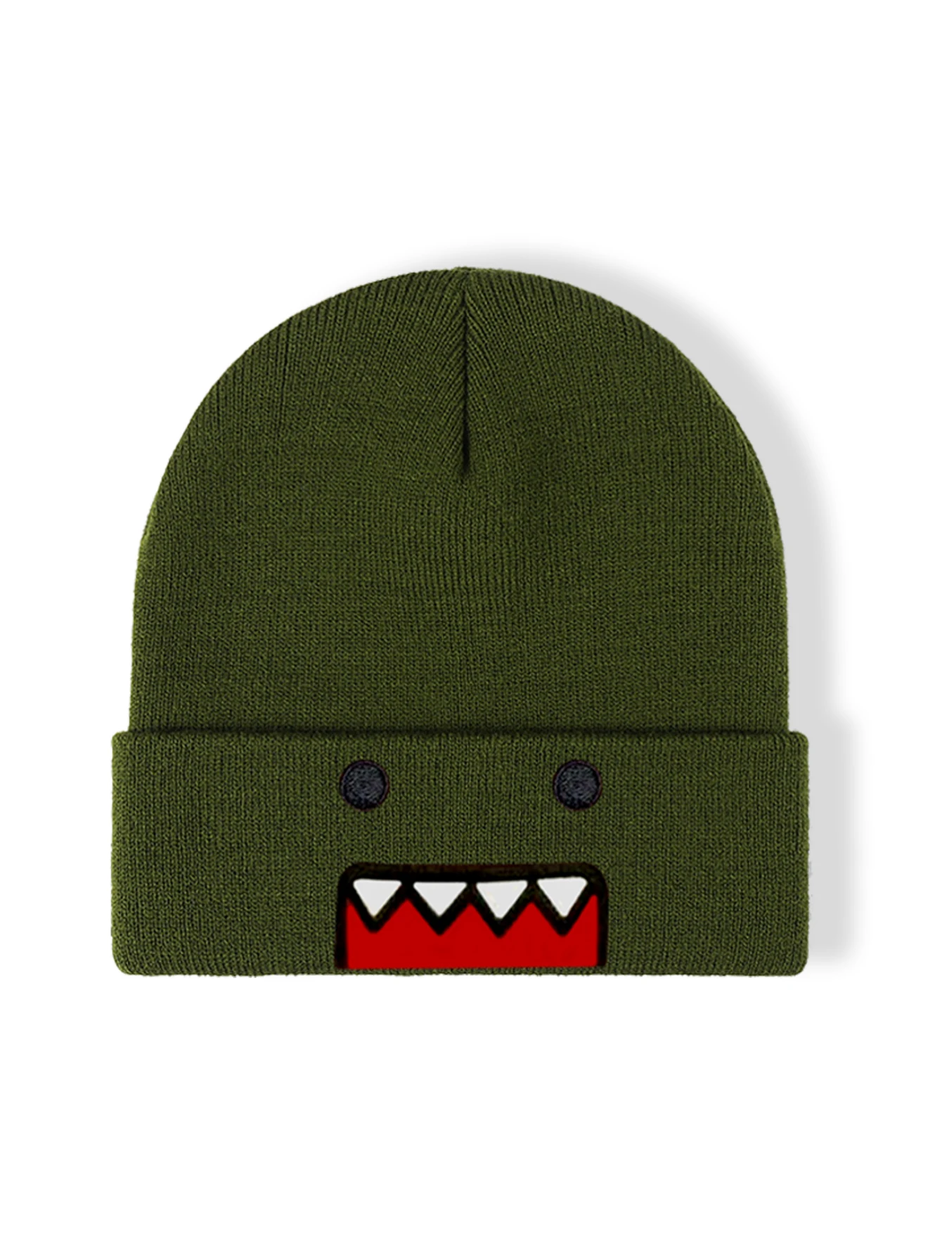 Модная вязаная шапка с вышивкой из мультфильма Ins Tama Jun для мужчин и женщин теплая