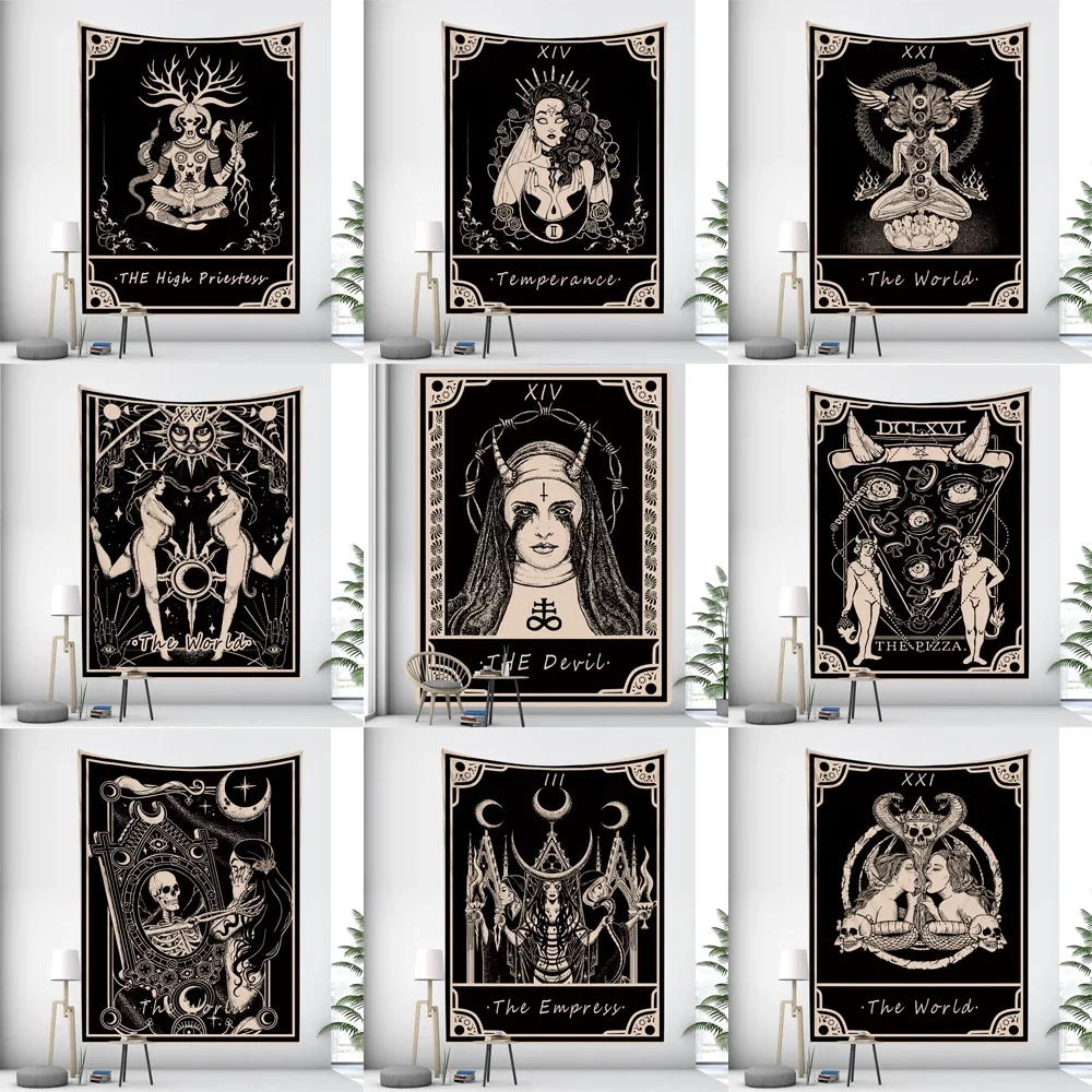 Маршевая богиня карта Таро колдовство украшение для дома гобелен хиппи богемное