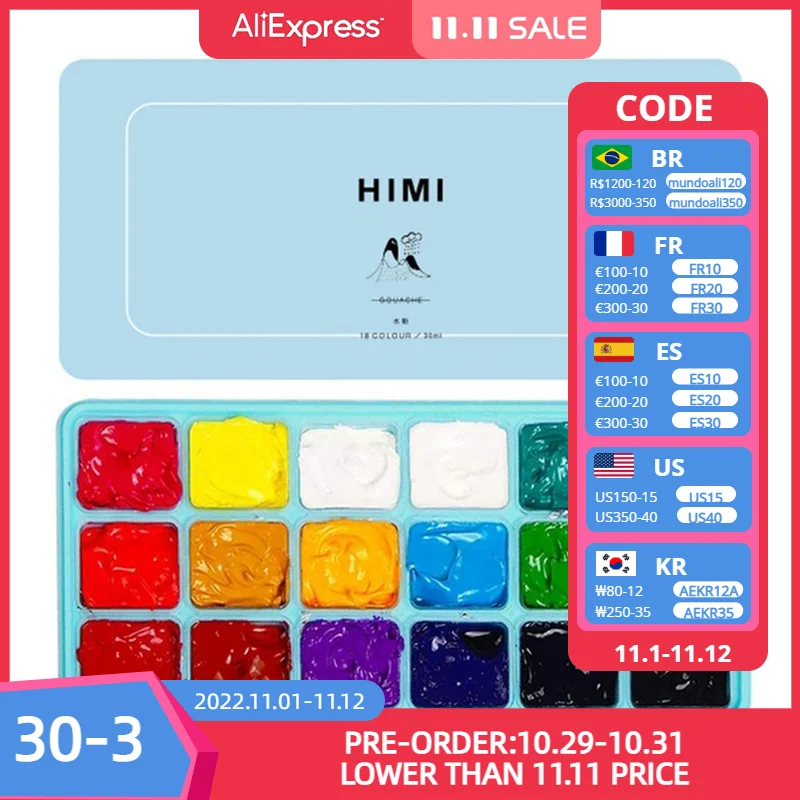 

24/18Colors Gouache Paint Set With Palette 30ml Unique Jelly Cup Design Non Toxic Gouache Paint For Student Artists Art Supplies