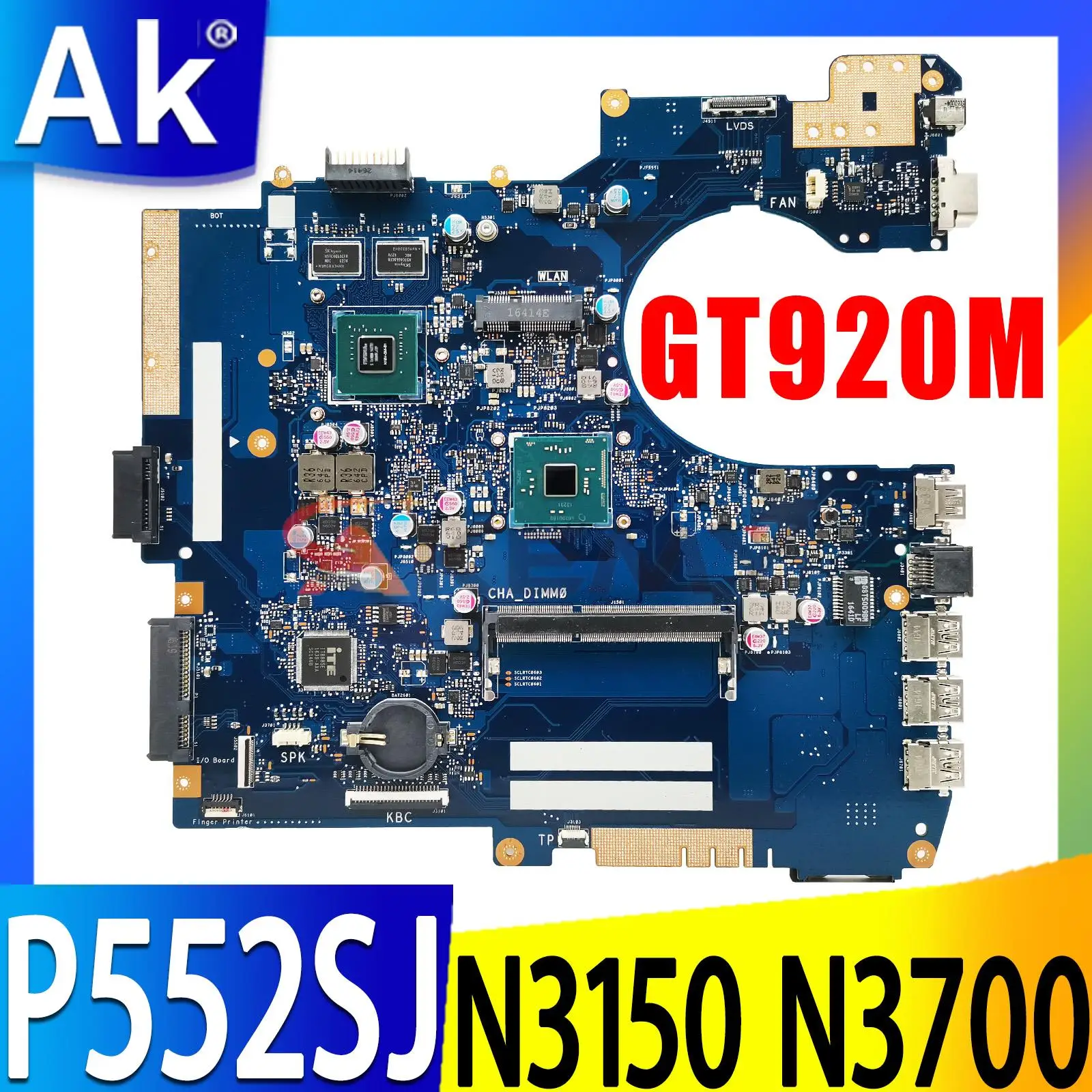 

P552SJ Mainboard For ASUS P552SA Pro552SJ Pro552SA PE552SJ PX552SA PE552SA PX552SJ Laptop Motherboard N3050 N3150 N3700 DDR3L