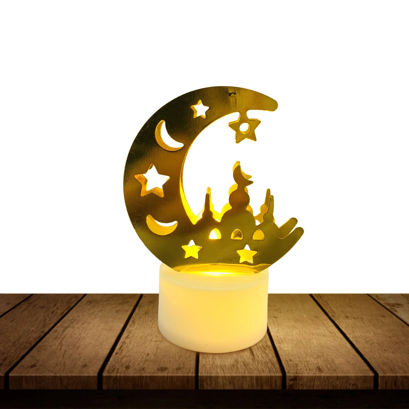 

Eid Mubarak Metal Candle Light Ramadan Night Light LED Ramadan Decoration For Home Islamic Muslim Party Decor EID Gifts