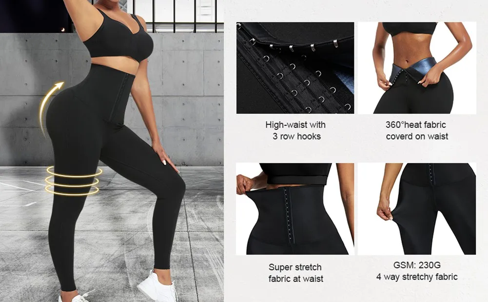 Leggings With Blue Neoprene Tummy Control Sport Women Fitness Legging Seamless Workout Fashion Push Up Leggings Gym