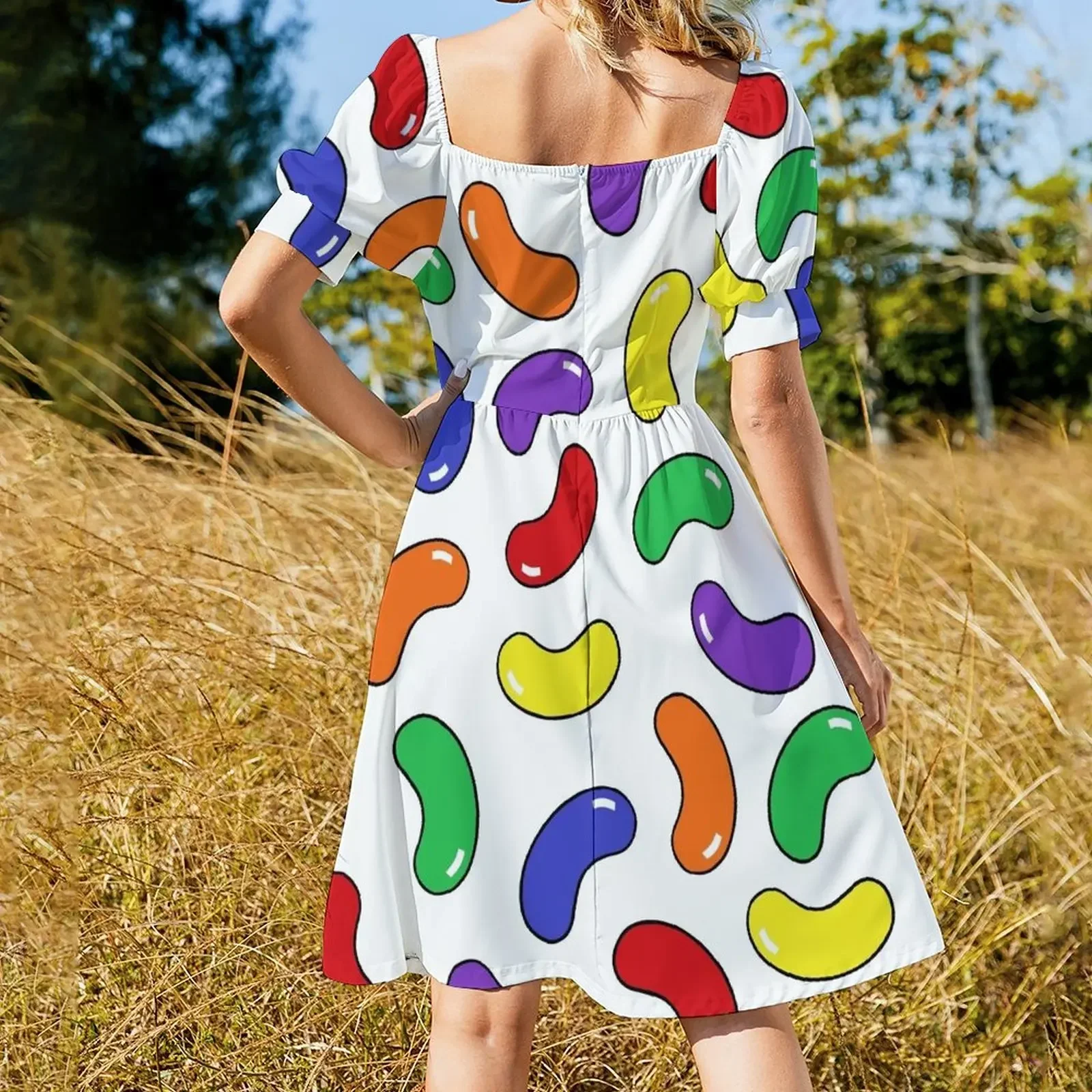 Платье без рукавов с узором Jelly Bean женское элегантное роскошное платье подружки