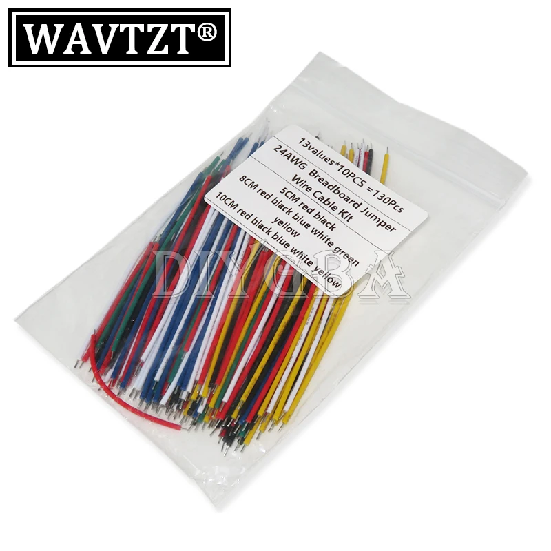 130 шт. 24AWG ПВХ электронный провод 5 см, 8 см, 10 см, 6 цветов, макетная плата, перемычка, набор кабелей, Оловянная, Женская Гибкая 130 шт. 24AWG ПВХ электронный провод 5 см, 8 см, 10 см, 6 цветов, макетная плата, перемычка, набор кабелей, Оловянная, Женская Гибкая
