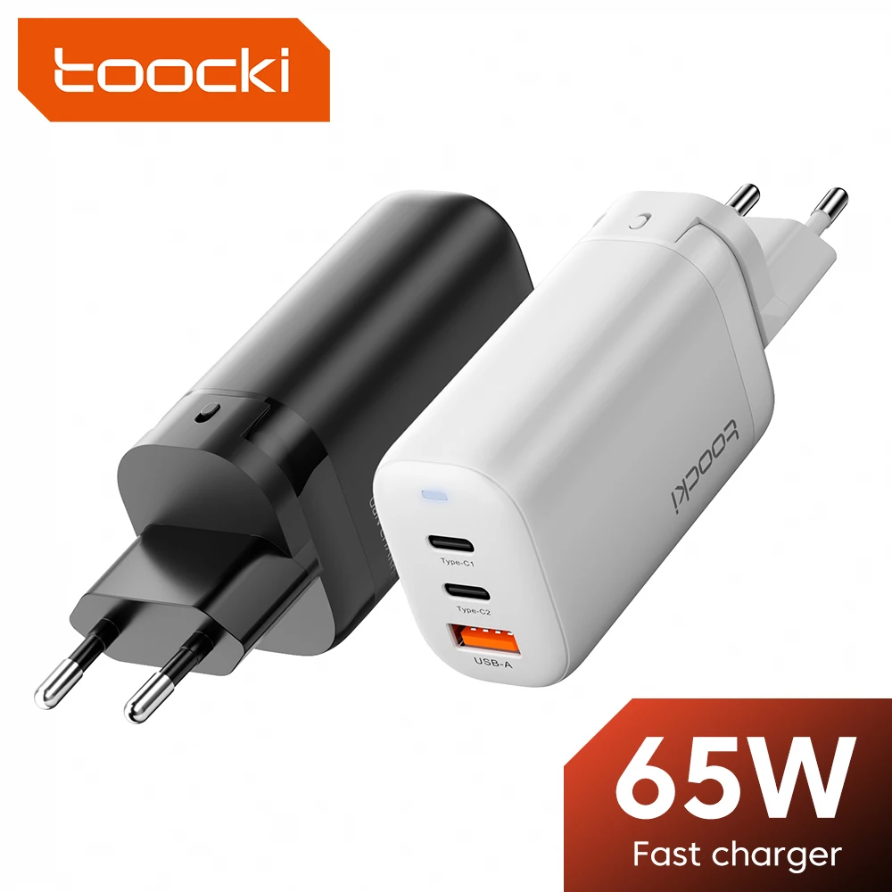 Зарядное устройство Toocki с USB-портом 65 Вт PD QC3.0