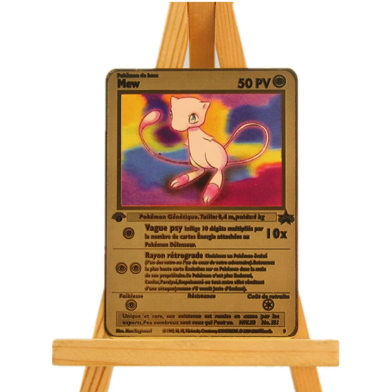 

New Elf Pokemon Metal Cards Anime Cartoon Collection Cards Pikachu Game Battle Cards Collection Gifts Birthday Gifts for Friends