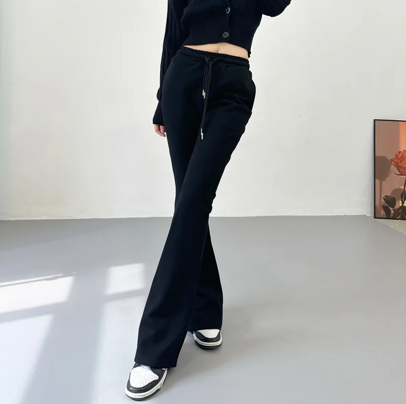 

Широкие новые весенние штаны для йоги TVVOVVIN женские эластичные спортивные брюки с высокой талией тонкие повседневные расклешенные брюки Q32Q ...