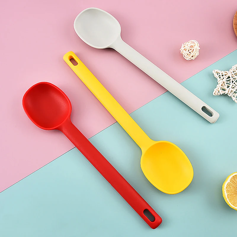 1 шт. новая длинная ручка перемешивающая ложка многофункциональная силиконовая