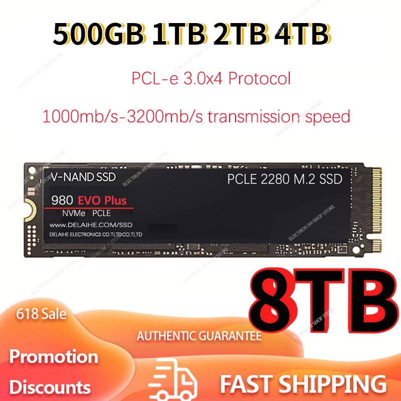 

Hot selling M.2 NGFF 2280 SSD 8TB 4TB 2TB 1TB SSD Hard Drive M2 Ssd M.2 NVMe PCIe SSD Internal Hard Disk For Laptop Desktop MSI