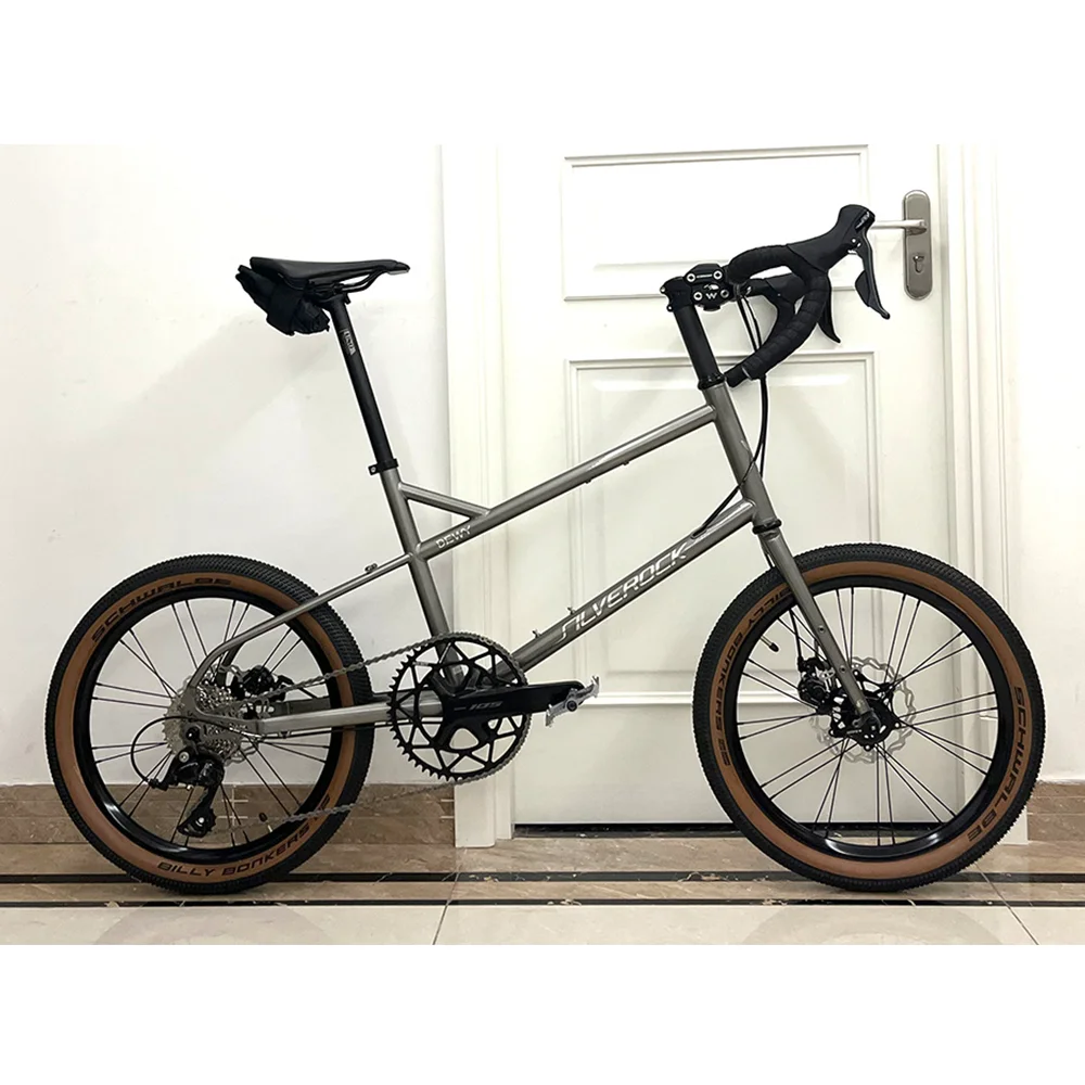 Фото SILVEROCK DEWY Chromoly Цветная велосипедная рама 20 дюймов 406 451 Гравий Minivelo Дисковый тормоз Городской взрослый классический велосипедный каркас 2,2 шины №3