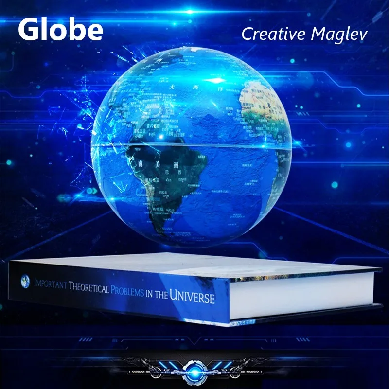 Creative 3D Magnetic Levitation Night Lights Rotating Led Globe Floating Table Lamps for Bedroom Home Decoration Lamp Gift Light