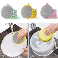 5pcs double side dishwashing sponge household cleaning tools dish brush cleaning supplies pot and dish cleaning sponges