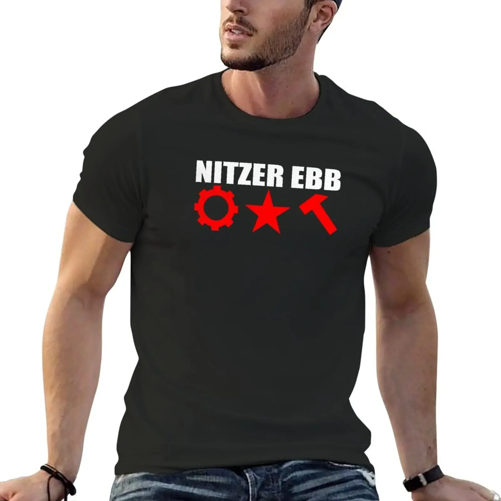 Футболка Nitzer Ebb-EBM дешевые футболки большого размера мужская рубашка на заказ