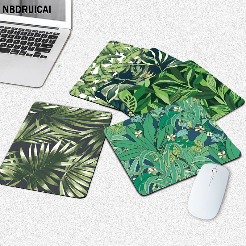 

Green Leaves Mousepad Rubber Small Cartoon Anime Gaming Mouse Pad Keyboard Mouse Mats Smooth Company For PC Mouse Carpet