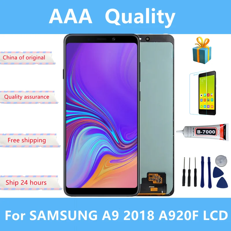 

6.3"; Super AMOLED For Samsung Galaxy A9 2018 A920 LCD Display Touch Screen Assembly Replacement For Galaxy A920F A9Star Pro LCD