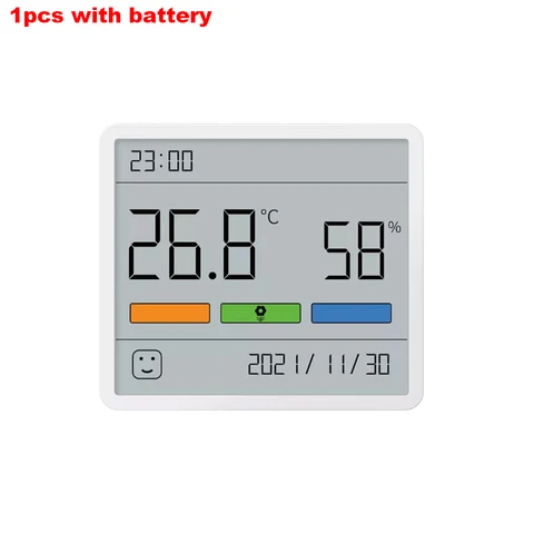 Youpin duka atuman цифровой ЖК-дисплей удобный датчик температуры измеритель влажности часы термометр гигрометр датчик 3,34 дюйма