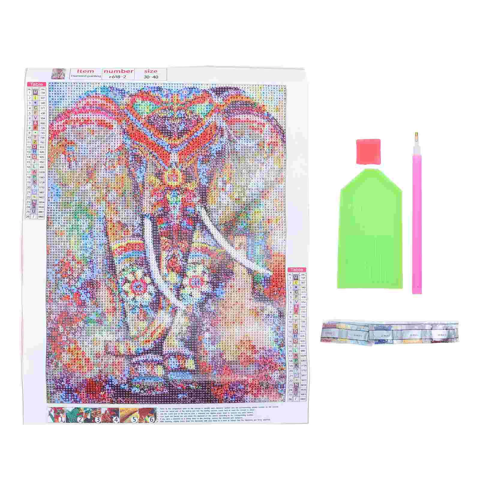 

Embroidery Kits 5d Beautiful Elephant Pattern Cartoon DIY Home Decoration