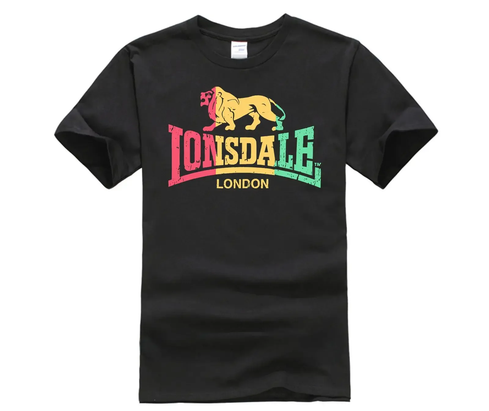 Хлопковый топ LONSDAL с коротким рукавом и круглым вырезом недеформируемый моющийся