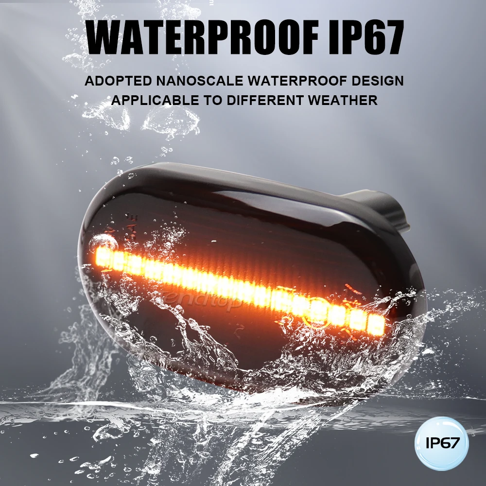 Динамический боковой габаритный фонарь указатель поворота повторитель мигалка