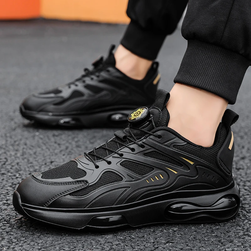 27/5000 черные мужские кроссовки на воздушной подушке осенние дышащие 2024 новые